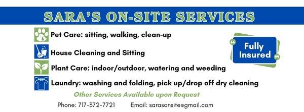 Sara’s On Site Services