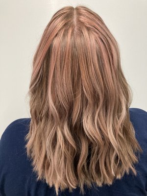 Full highlight, rose gold