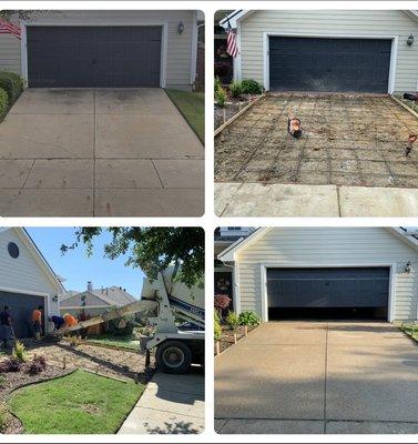 Before and after concrete driveway