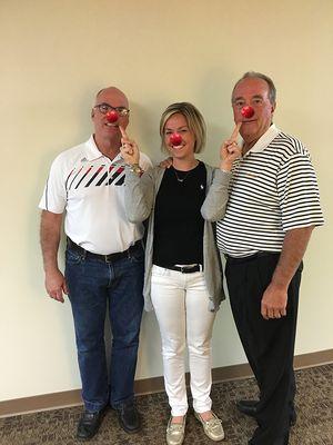 Weleski team celebrating Red Nose Day!