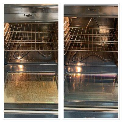 Oven before and after