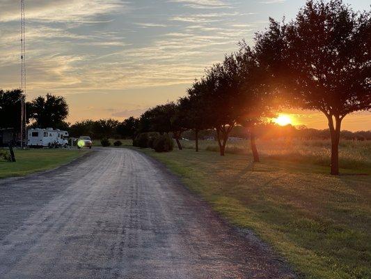 Sunset and road in/out