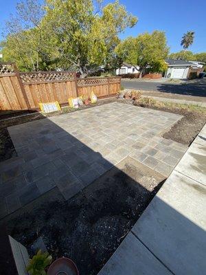 Installed pavers