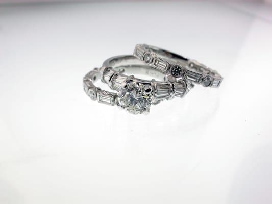 Diamond Wedding Set in Platinum