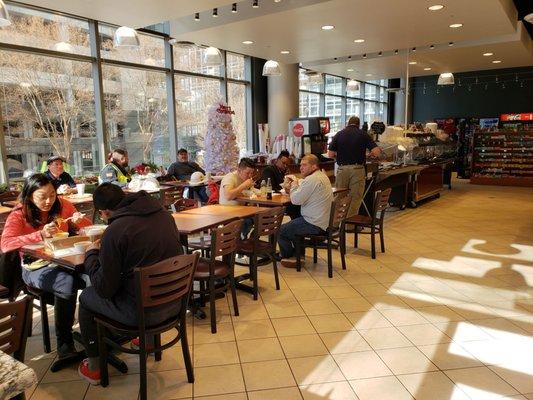 Eating area was spacious and clean