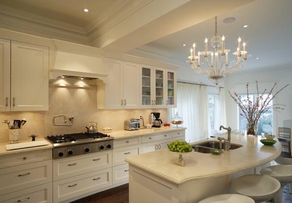 A light bright kitchen for entertaining and the joy of cooking for this client.