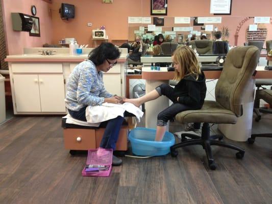 My little girl getting her pedi on!!!