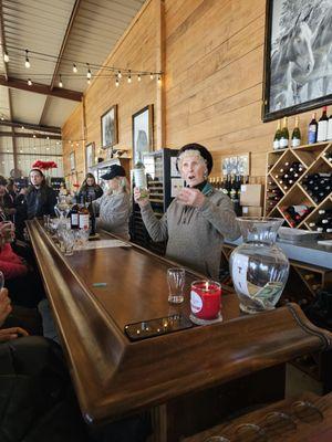 The beautiful Miss Rose conducting the wine tasting and sharing all her knowledge for each.