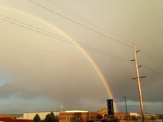 Putt of pizza is on the other end of the Rainbow.