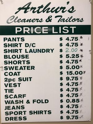 Their Price List