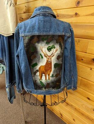 Hand painted denim jackets