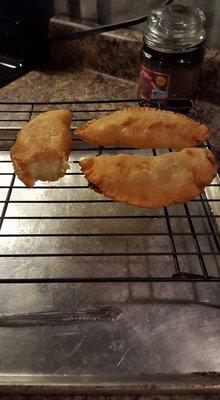 We also have locally made fried pies in five flavors: chocolate, coconut, apple, peach, and cherry.