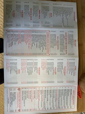 China Cafe menu