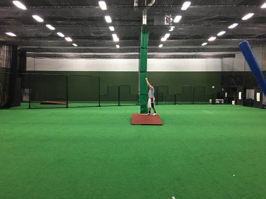 Our facility offers both batting cages and a spacious field for any occasion!