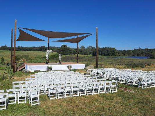 Main stage set up for wedding