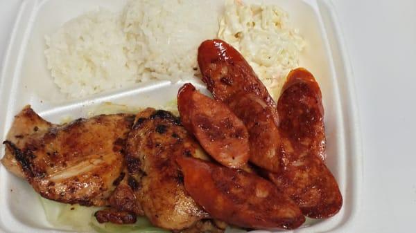 Sausage and chicken plate