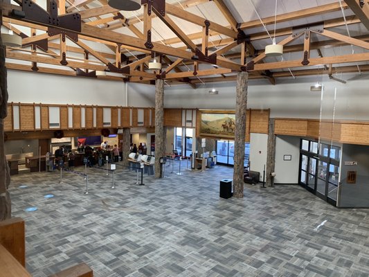 Main entrance and baggage check in