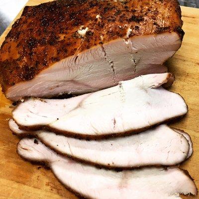 Pit smoked turkey breast