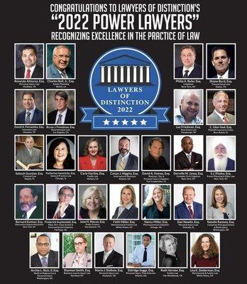 Honored to have been selected "2022 Power Lawyers"!