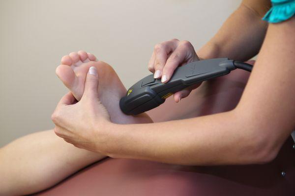 Class IV MLS laser therapy for plantar fasciitis to decrease pain and inflammation.