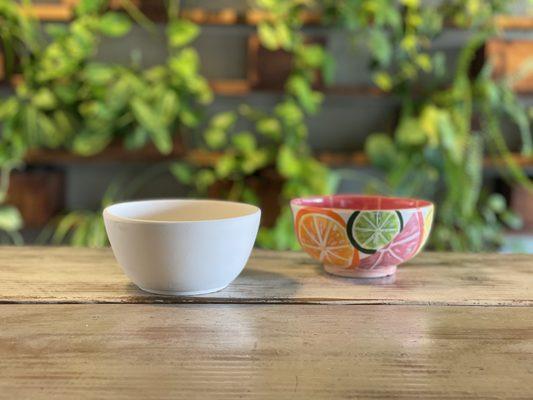 Pottery to-go cereal bowl