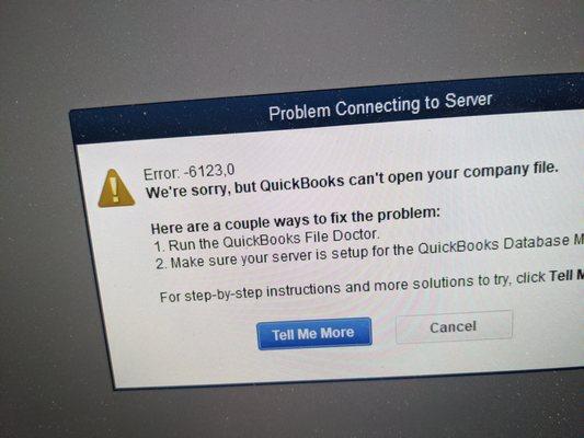 Quickbooks not wanting to play nice with others.