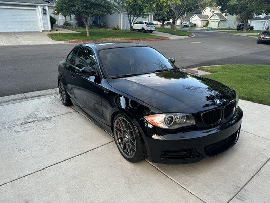 BMW 135i inside and outside detail