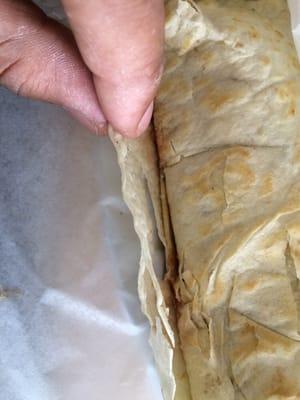 The cheap tortillas they used for our burritos.