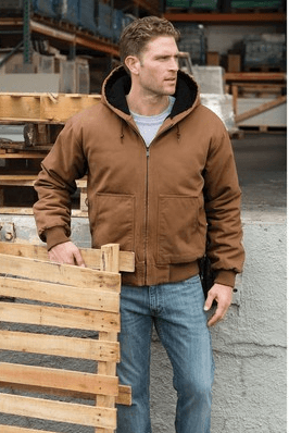 Cornerstone® Washed Duck Cloth Insulated Hooded Work Jacket