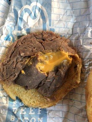 Where's the cheese on this beef and cheddar?