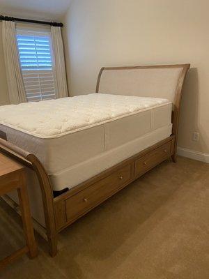 This was our first platform bed. We didn't think to consider this a problem but the sales people should have. It's their business.