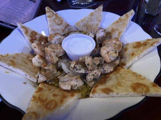 Zorba Chicken Platter with Shrimp