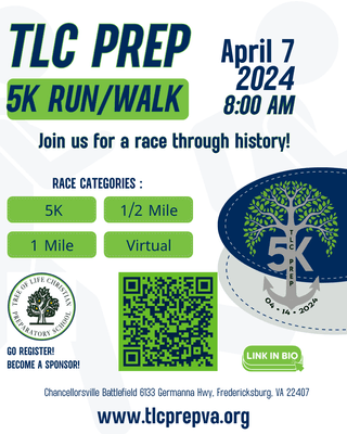 TLC PREP 5K Race April 7 2024