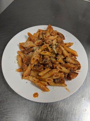 Penne vodka with chicken!