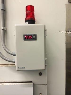 Custom Designed Temp Alert Controller for monitoring and alarming temperature in a cooler, freezer of other temperature criti...