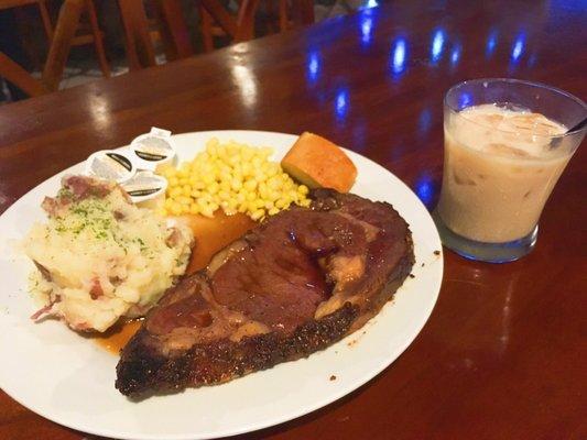 Prime rib and White Russian