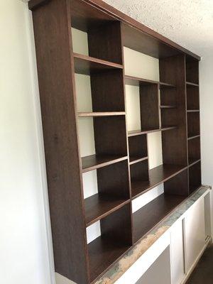 AFTER: beautiful mahogany display