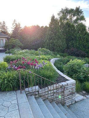 Beautifully Landscaped Flower Garden