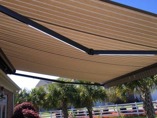 Awnings with LED lights