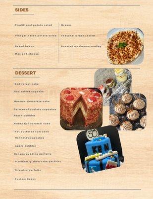 Catering menu, page 2