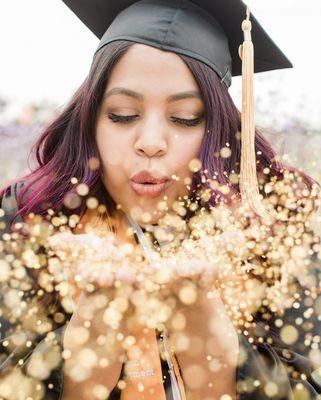 Client Selfie! Full Volume Set for Graduation Photos.