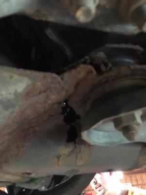 Mazda 6 subframe almost completely rusted apart