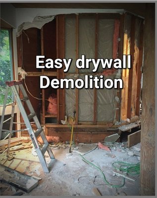 Drywall Demolition and Drywall removal to dump truck