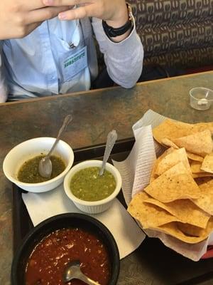 Complimentary chips and salsa