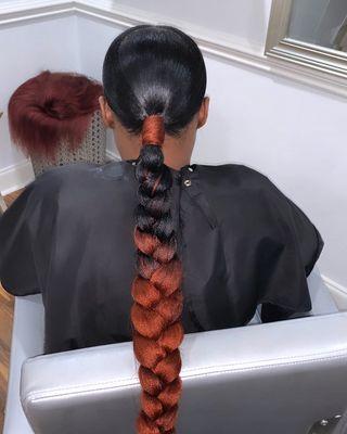 sleek ponytail braid $100 wash included