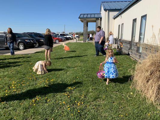 Front lawn view during Easter Egg Hunt