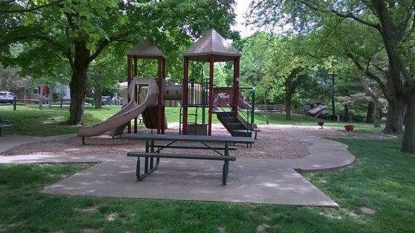 playground and picnic tables