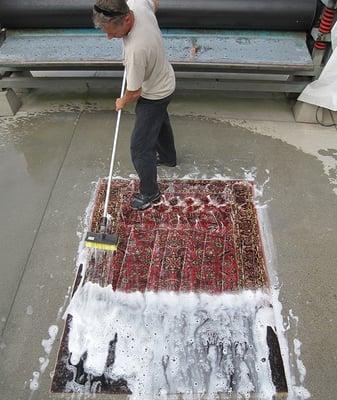 We hand clean Persian and Oriental rugs.