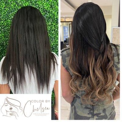 The beauty of extensions all though they are great for Length and Volume I love using them for a good color transformation.