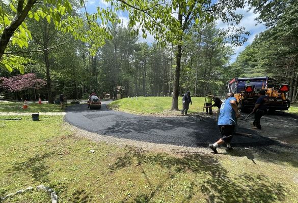 Overlay residential driveway